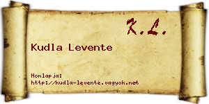 Kudla Levente névjegykártya